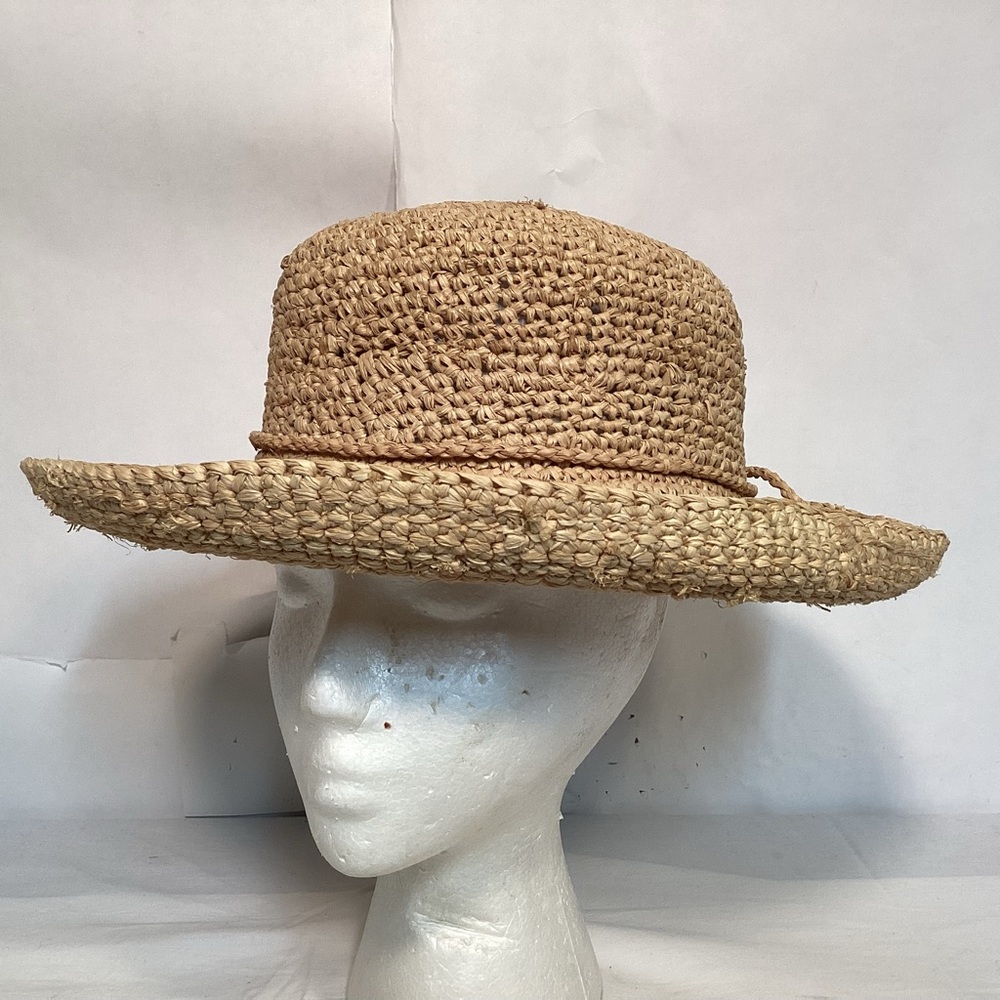 Scala twisted straw boaters hat.